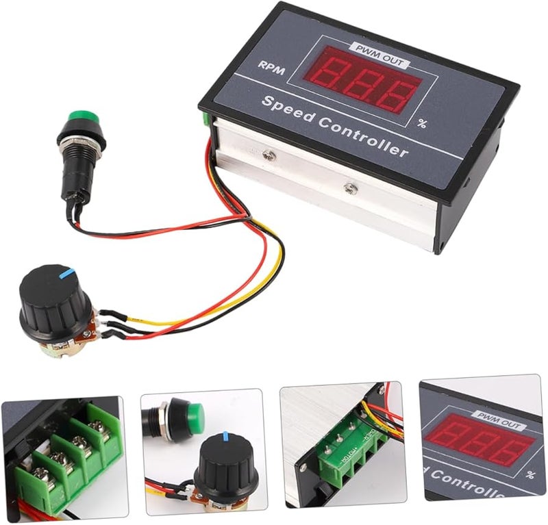Gadpiparty 3Pcs PWM DC Motor Speed Controller Adjustable Voltage Regulator Digital Display - Image 2